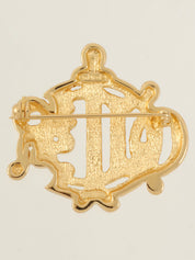 エンブレムロゴブローチ ゴールド