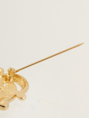 エンブレムロゴブローチ ゴールド