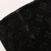 Monogram Pattern Leather Boots #39 Black