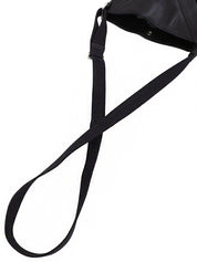 Y logo design shoulder bag, black