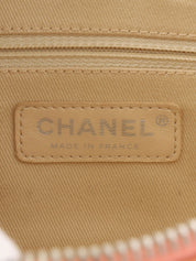 2008年頃製 キャビアスキンCCマークステッチワンショルダーバッグ コーラルピンク