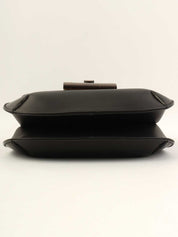 ロゴウッドクラスプワンショルダーバッグ　ブラック