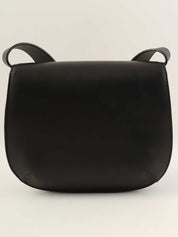 ロゴウッドクラスプワンショルダーバッグ　ブラック