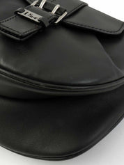 ロゴプレートショルダーバッグ　ブラック