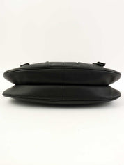 ロゴプレートショルダーバッグ　ブラック