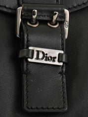 ロゴプレートショルダーバッグ　ブラック