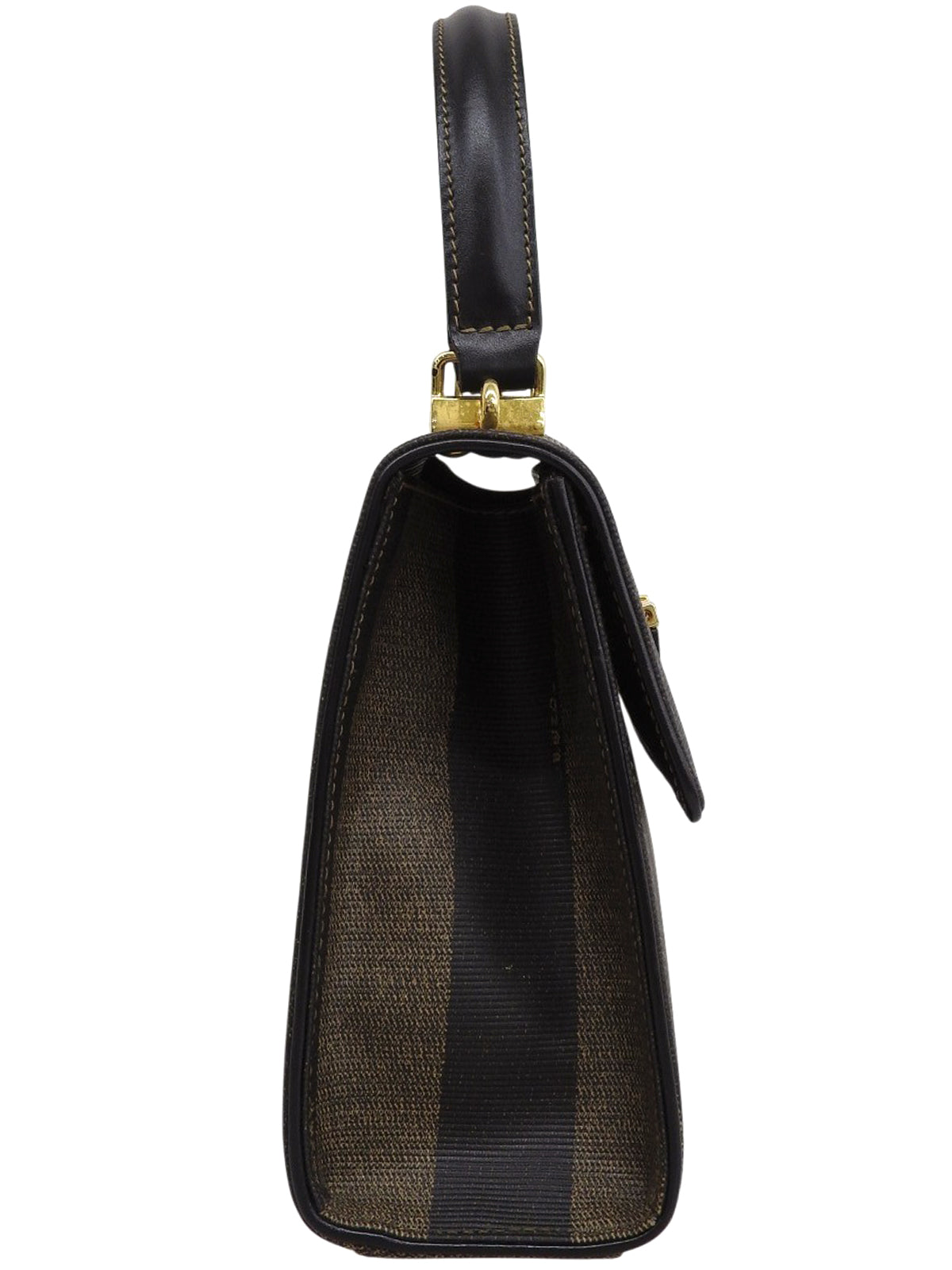 ペカンパターン2wayバッグ　ブラウン/ブラック