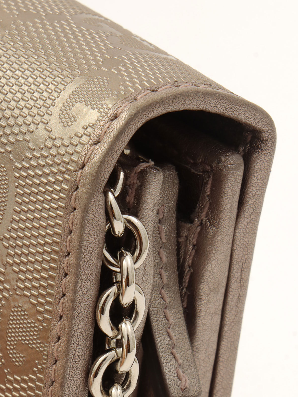 GGインプリメチェーンウォレットショルダー シルバー