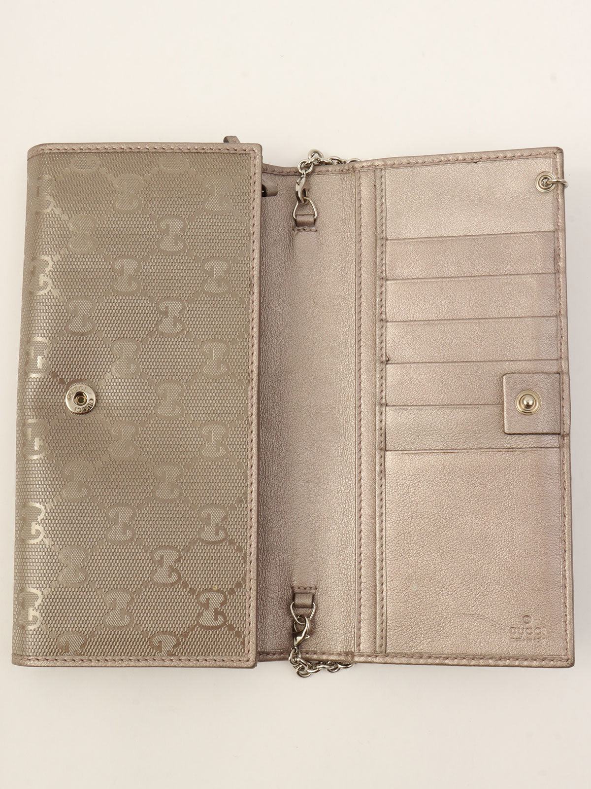 GGインプリメチェーンウォレットショルダー シルバー