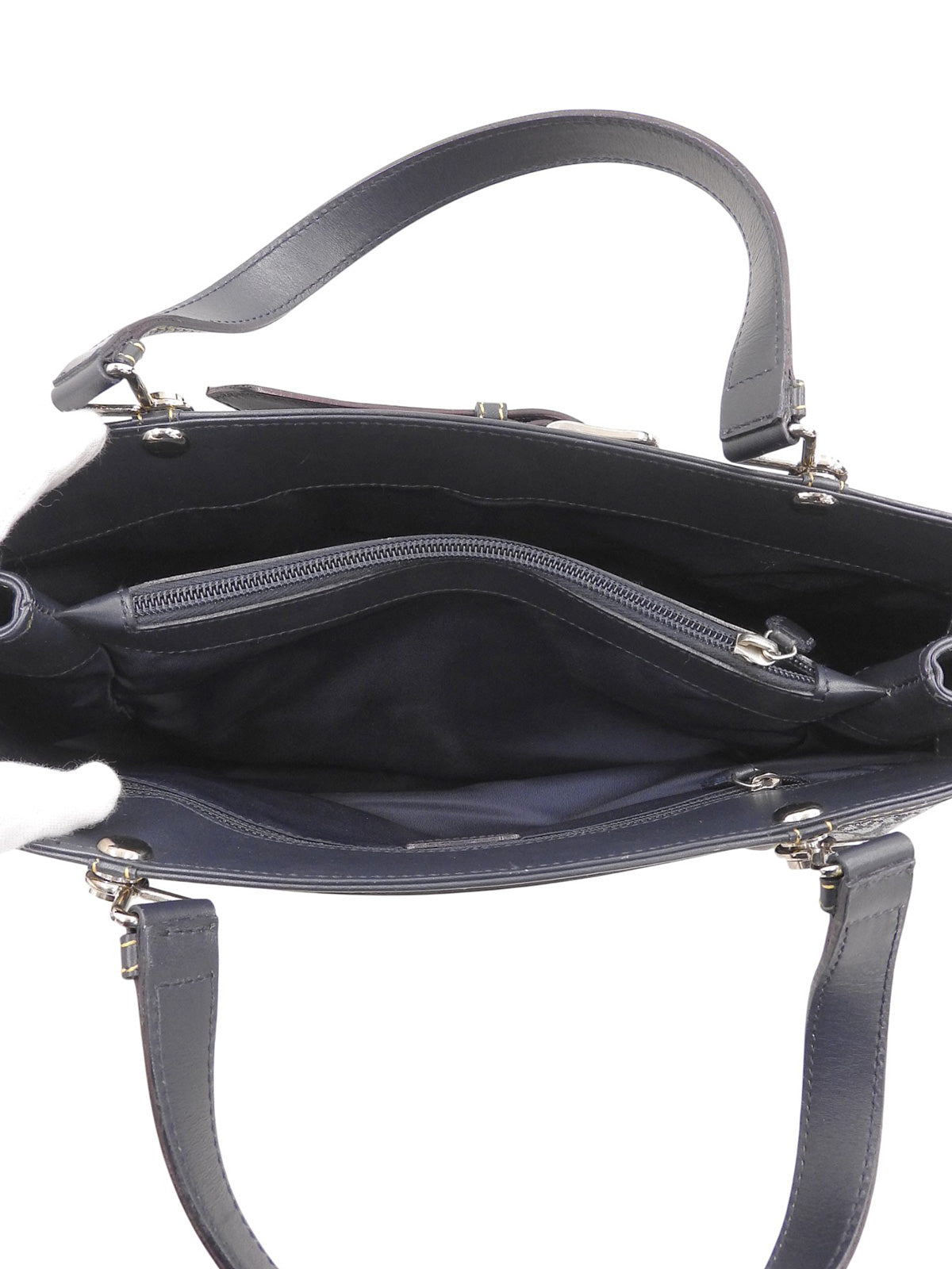 Trotter Pattern Handbag Navy