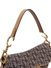 トロッターパターンサドルバッグ ブラウン/ベージュ