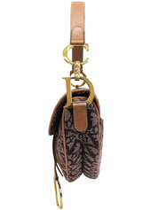 トロッターパターンサドルバッグ ブラウン/ベージュ