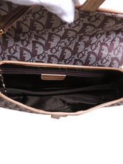 トロッターパターンサドルバッグ ブラウン/ベージュ