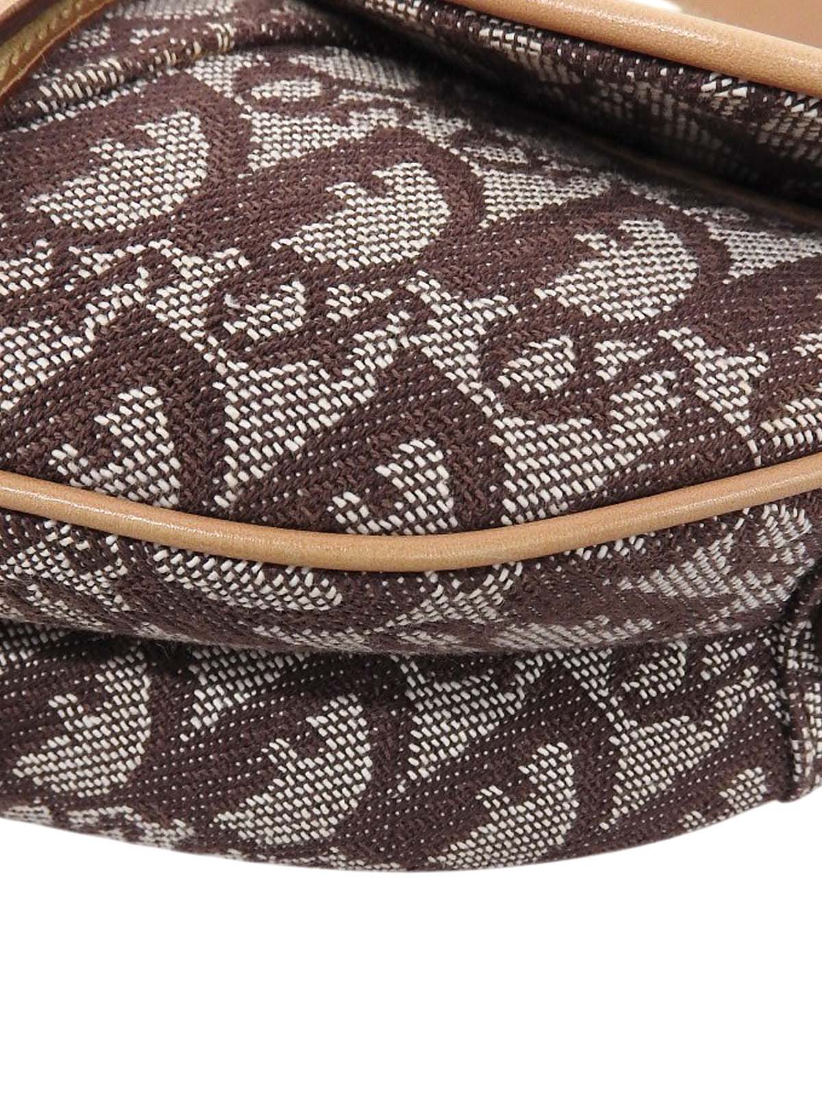 トロッターパターンサドルバッグ ブラウン/ベージュ