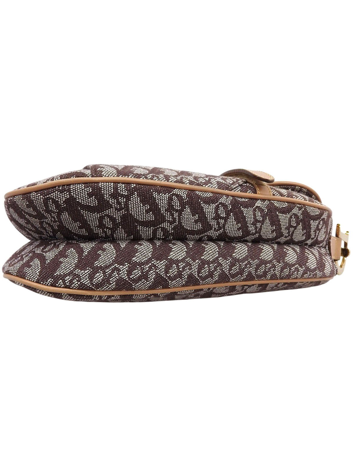 トロッターパターンサドルバッグ ブラウン/ベージュ