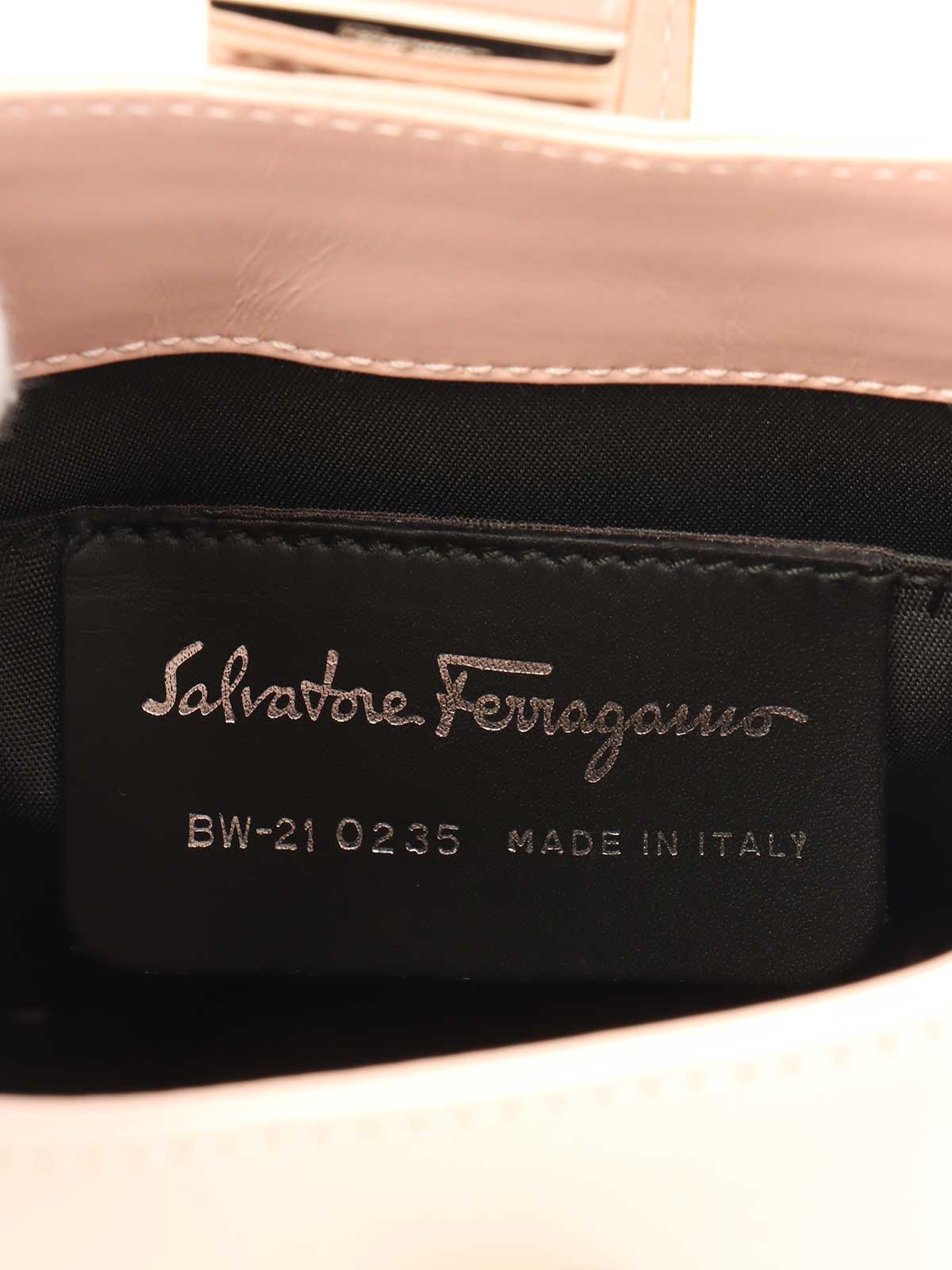 ガンチーニプレートミニハンドバッグ ピンク