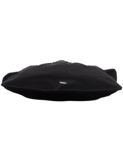 サテンロゴプレートショルダーバッグ ブラック