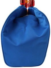 ナイロンロゴ刺繍カラーストーンハンドルバッグ ブルー/マルチ