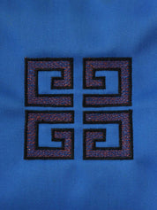 ナイロンロゴ刺繍カラーストーンハンドルバッグ ブルー/マルチ