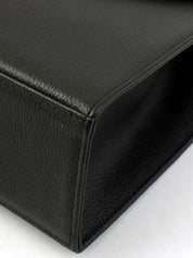 ダイヤカットデザインロゴプレート2wayバッグ　ブラック