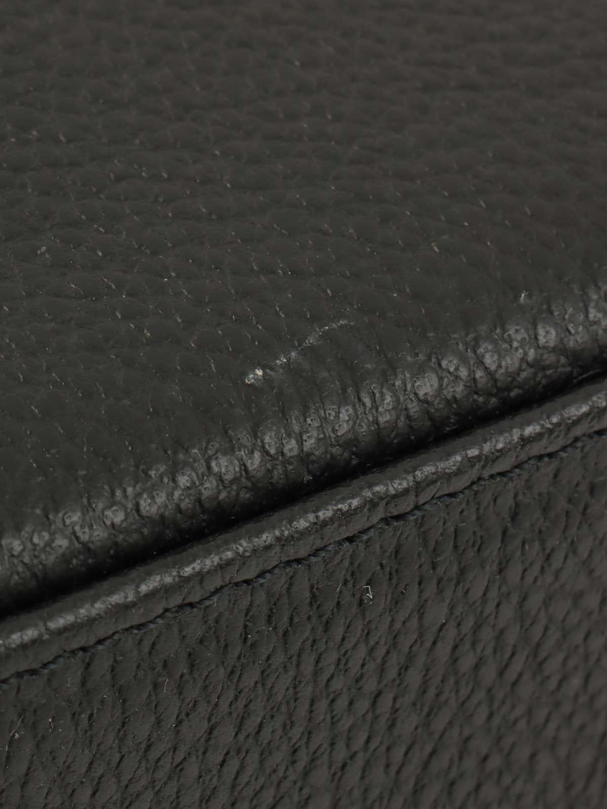 ダイヤカットデザインロゴプレート2wayバッグ　ブラック