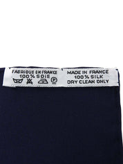 カレ90 cavaliers peulsパターンスカーフ ネイビー