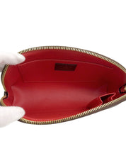 2013年製 キャンバスダミエポシェットコスメティックGM ブラウン