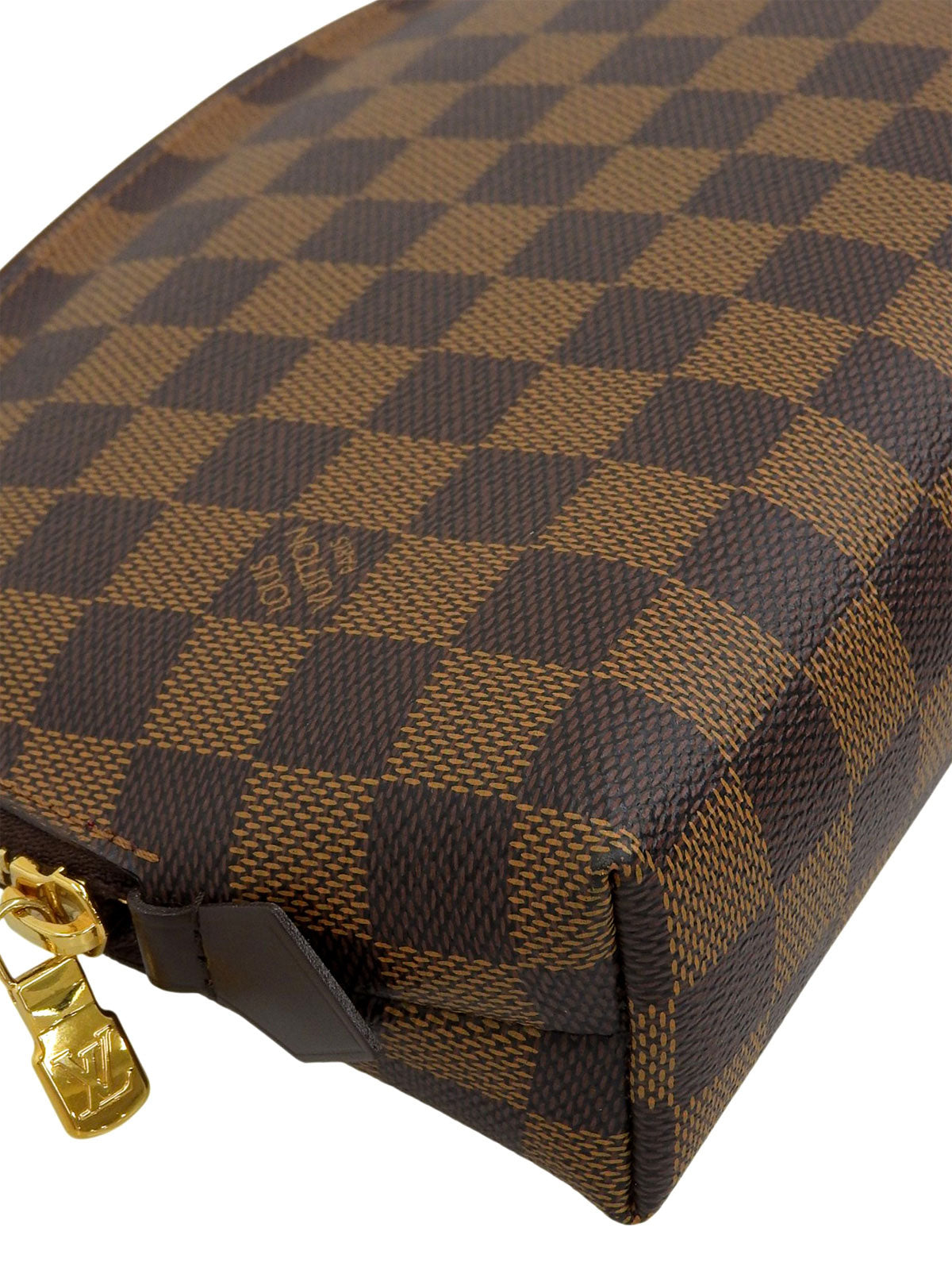 2013年製 キャンバスダミエポシェットコスメティックGM ブラウン