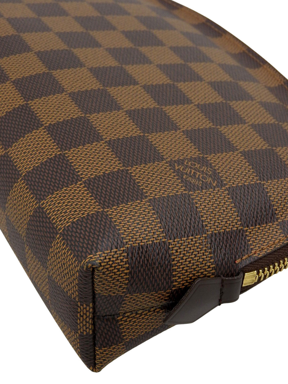 2013年製 キャンバスダミエポシェットコスメティックGM ブラウン