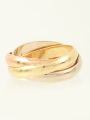 18Kトリニティリング　ホワイトゴールド／イエローゴールド／ピンクゴールド