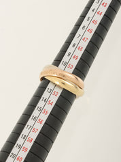 18K Trinity ring in white gold, yellow gold, or pink gold