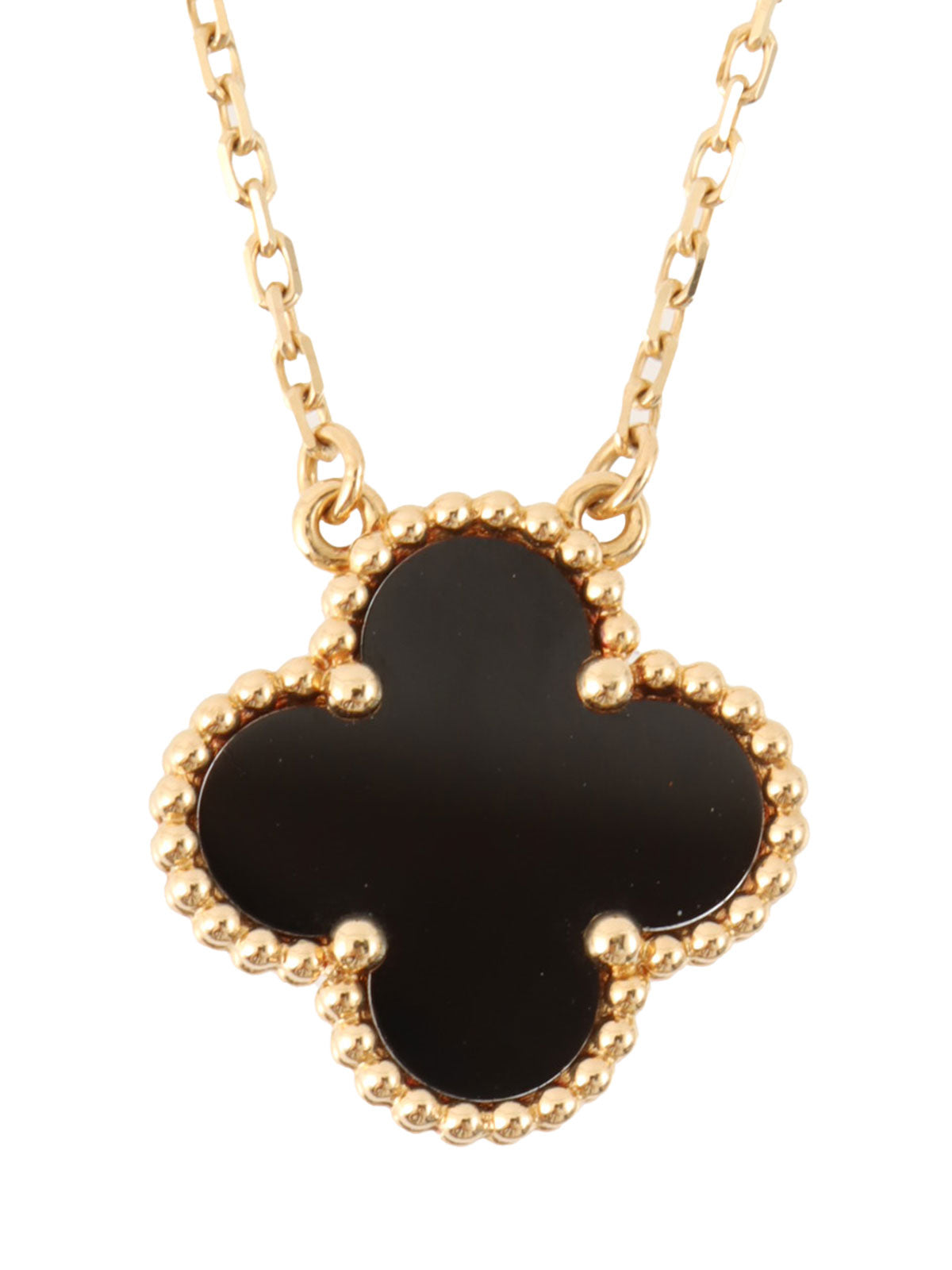 18Kヴィンテージアルハンブラネックレス ブラック/ゴールド