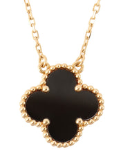 18Kヴィンテージアルハンブラネックレス ブラック/ゴールド