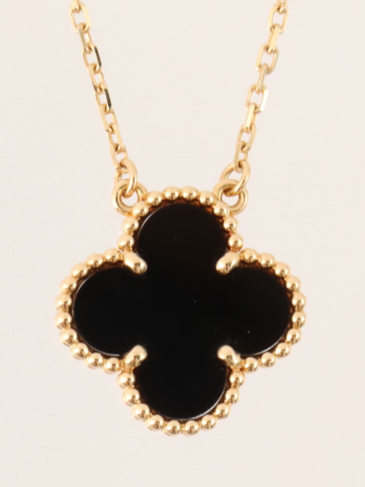18K Vintage Alhambra Necklace in Black/Gold