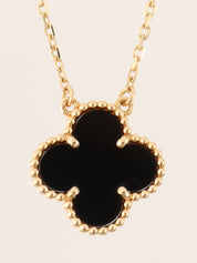 18K Vintage Alhambra Necklace in Black/Gold
