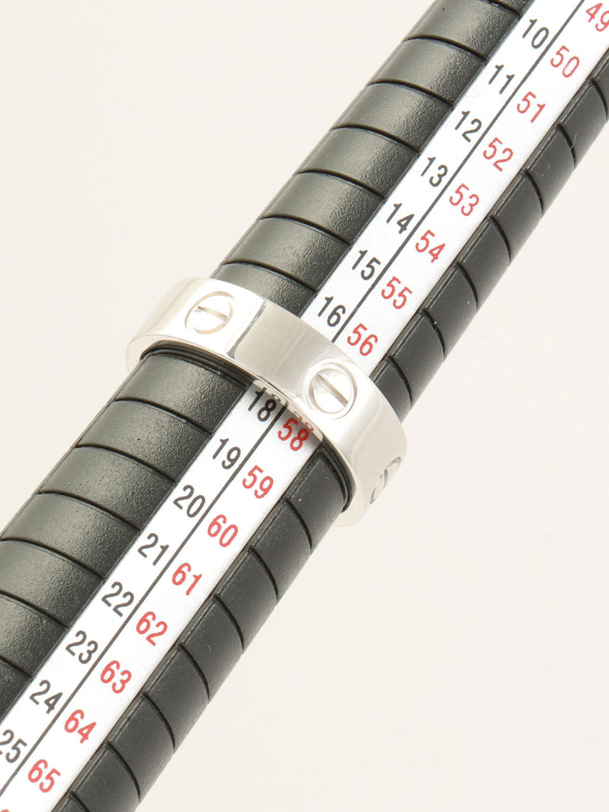 18K 白金爱情戒指