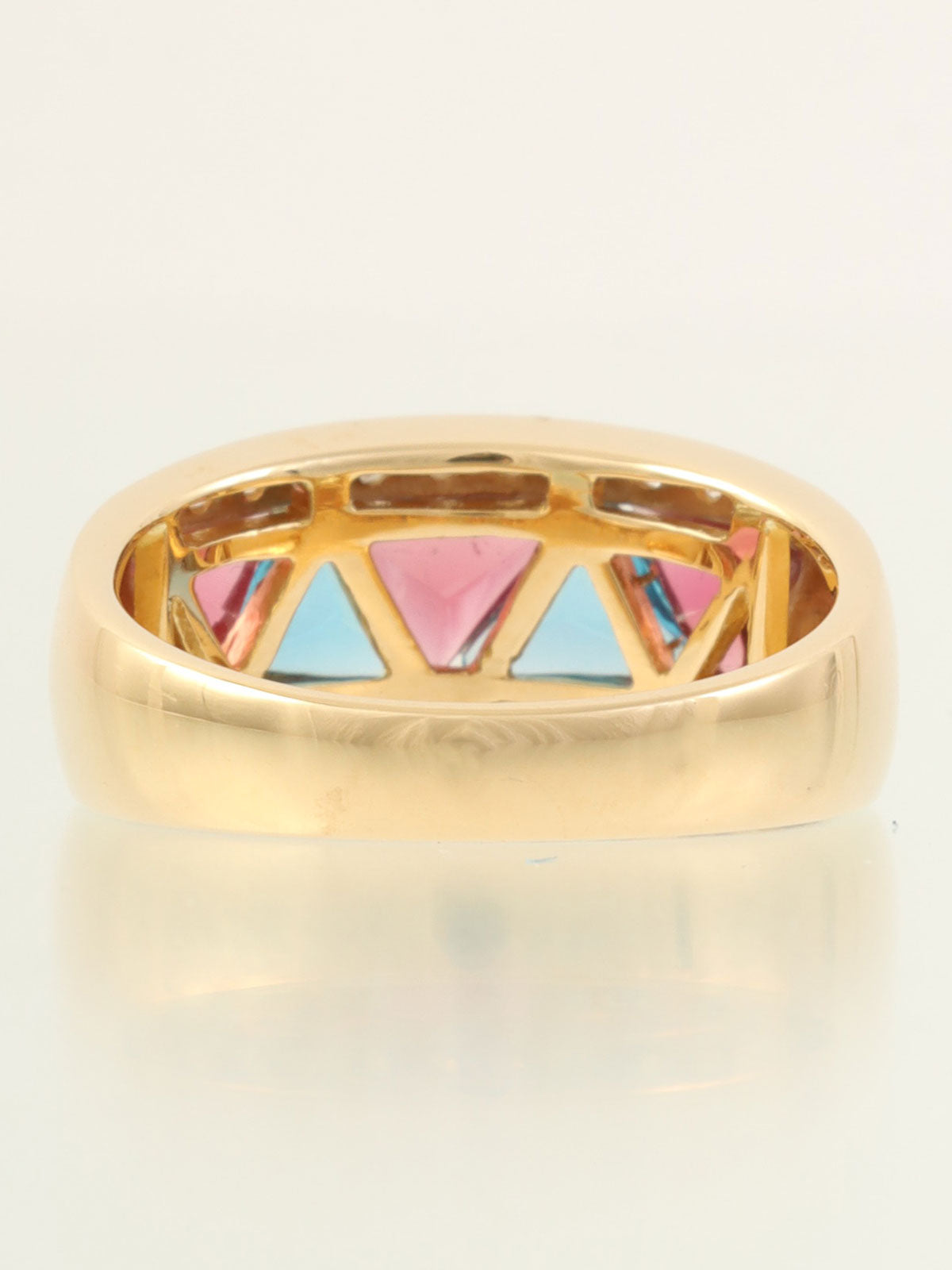 K18 Tourmaline Diamond Ring Multicolor/Gold