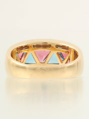 K18 Tourmaline Diamond Ring Multicolor/Gold