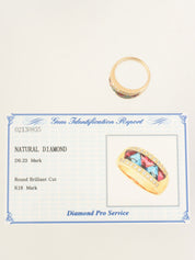 K18 Tourmaline Diamond Ring Multicolor/Gold