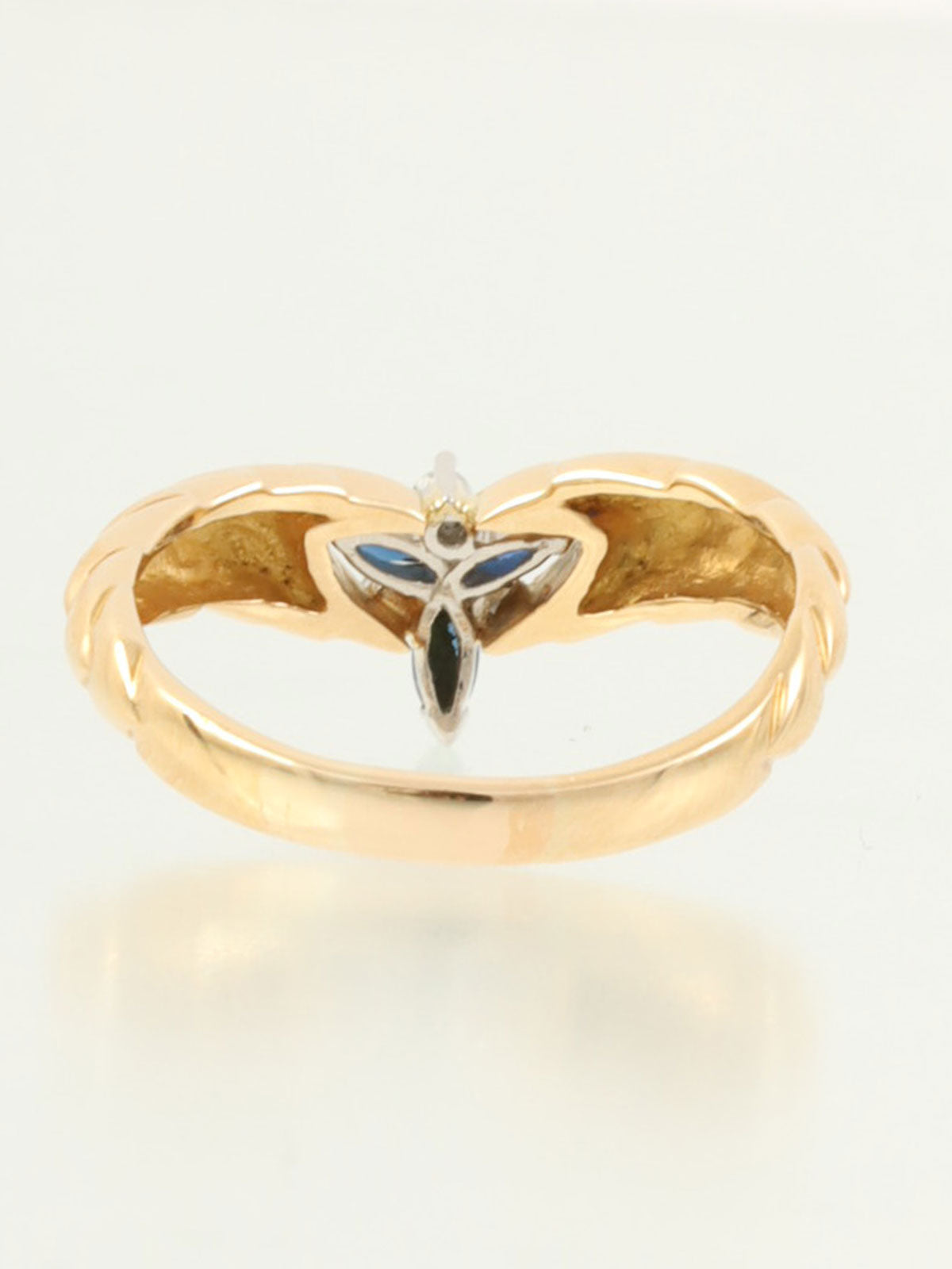 18Kサファイアダイヤモンドリング ゴールド/ブルー
