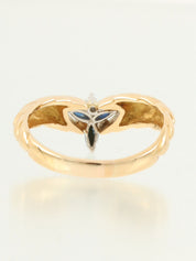 18Kサファイアダイヤモンドリング ゴールド/ブルー