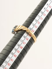 18Kサファイアダイヤモンドリング ゴールド/ブルー