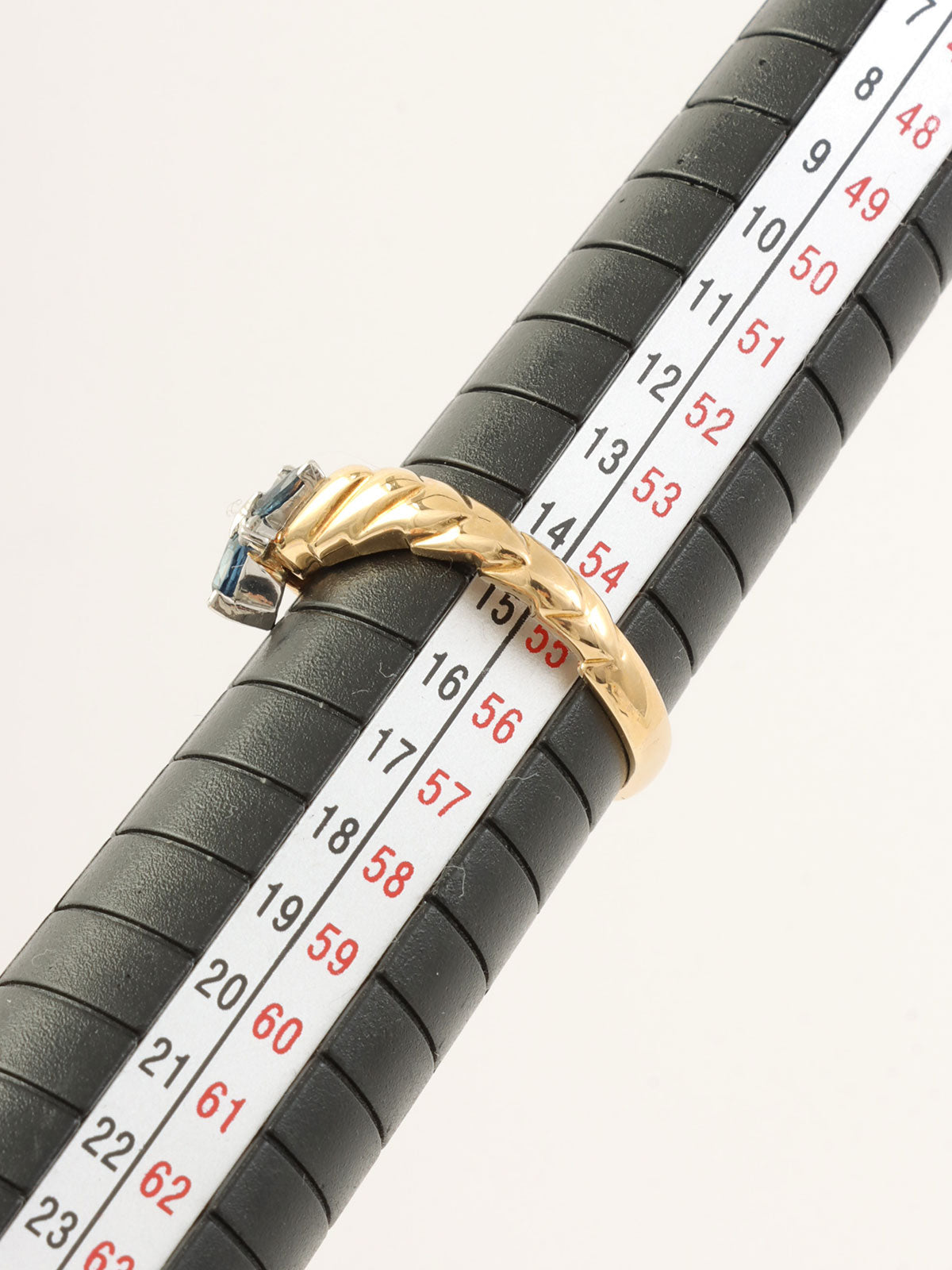 18Kサファイアダイヤモンドリング ゴールド/ブルー