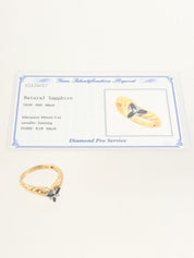 18Kサファイアダイヤモンドリング ゴールド/ブルー