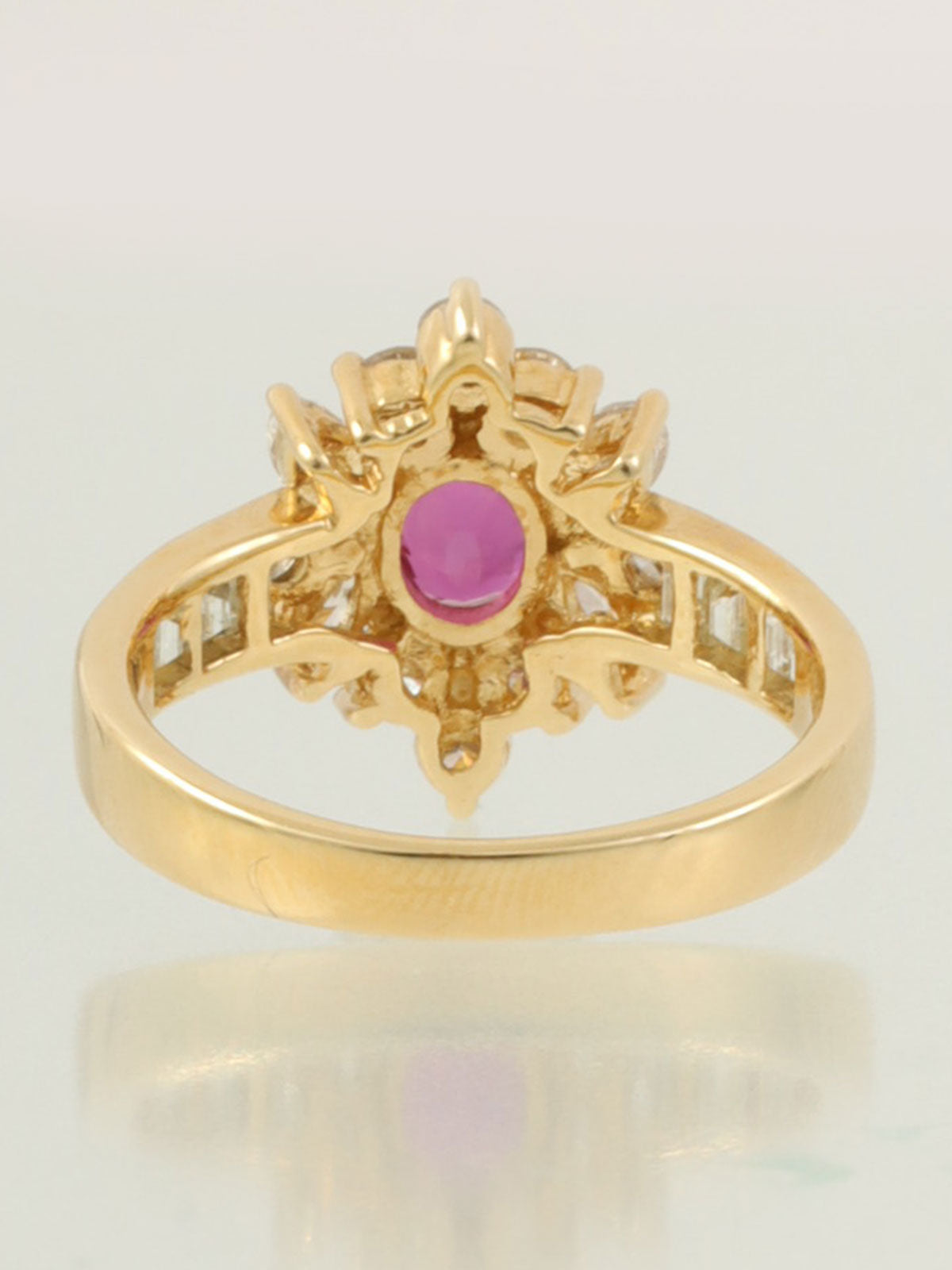 18Kルビーダイヤモンドリング レッド/ゴールド