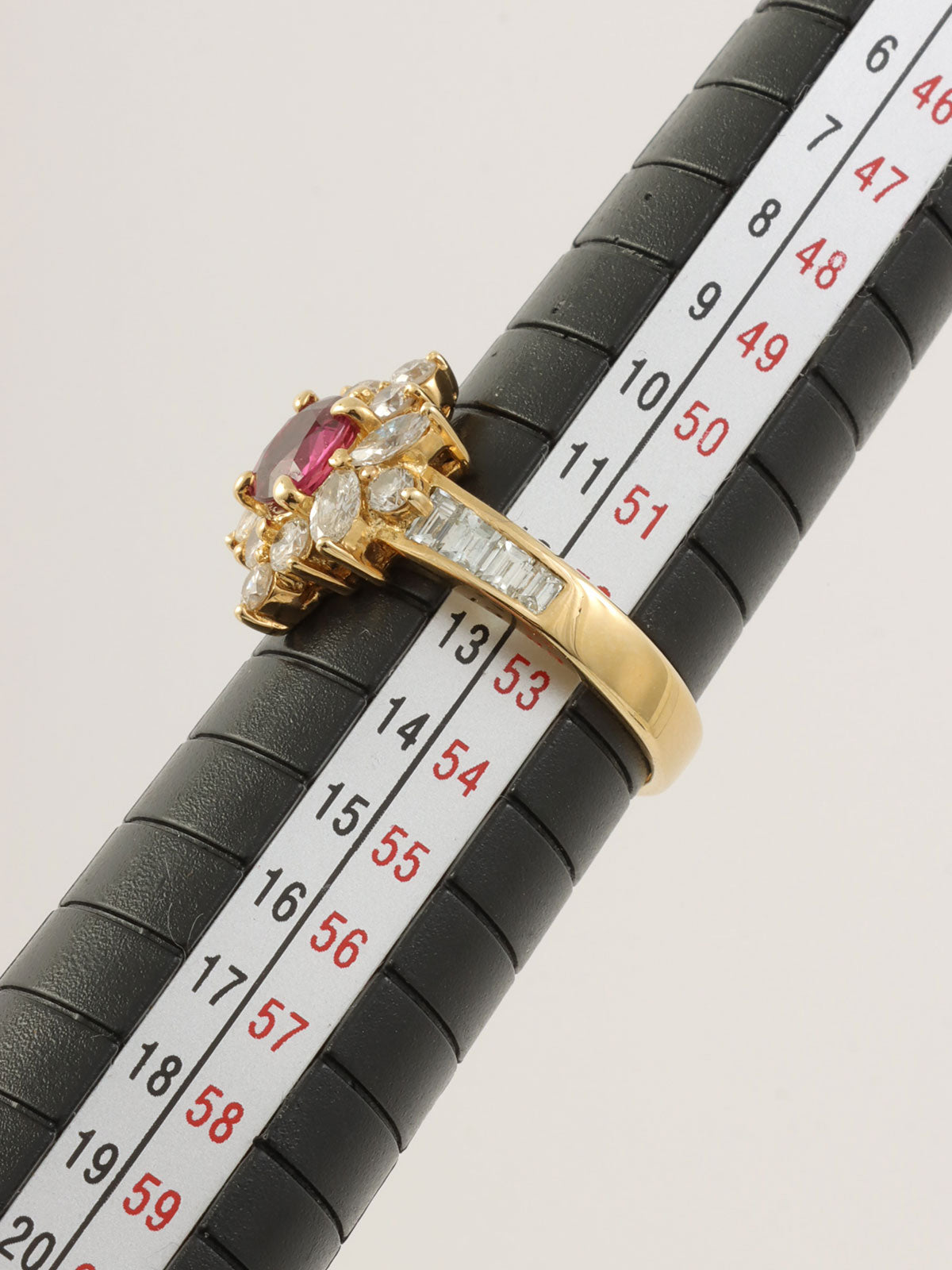 18Kルビーダイヤモンドリング レッド/ゴールド