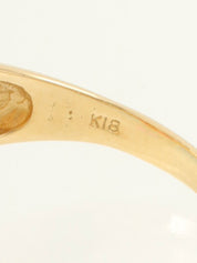 18K Gold/Pink Ruby and Diamond Design Ring