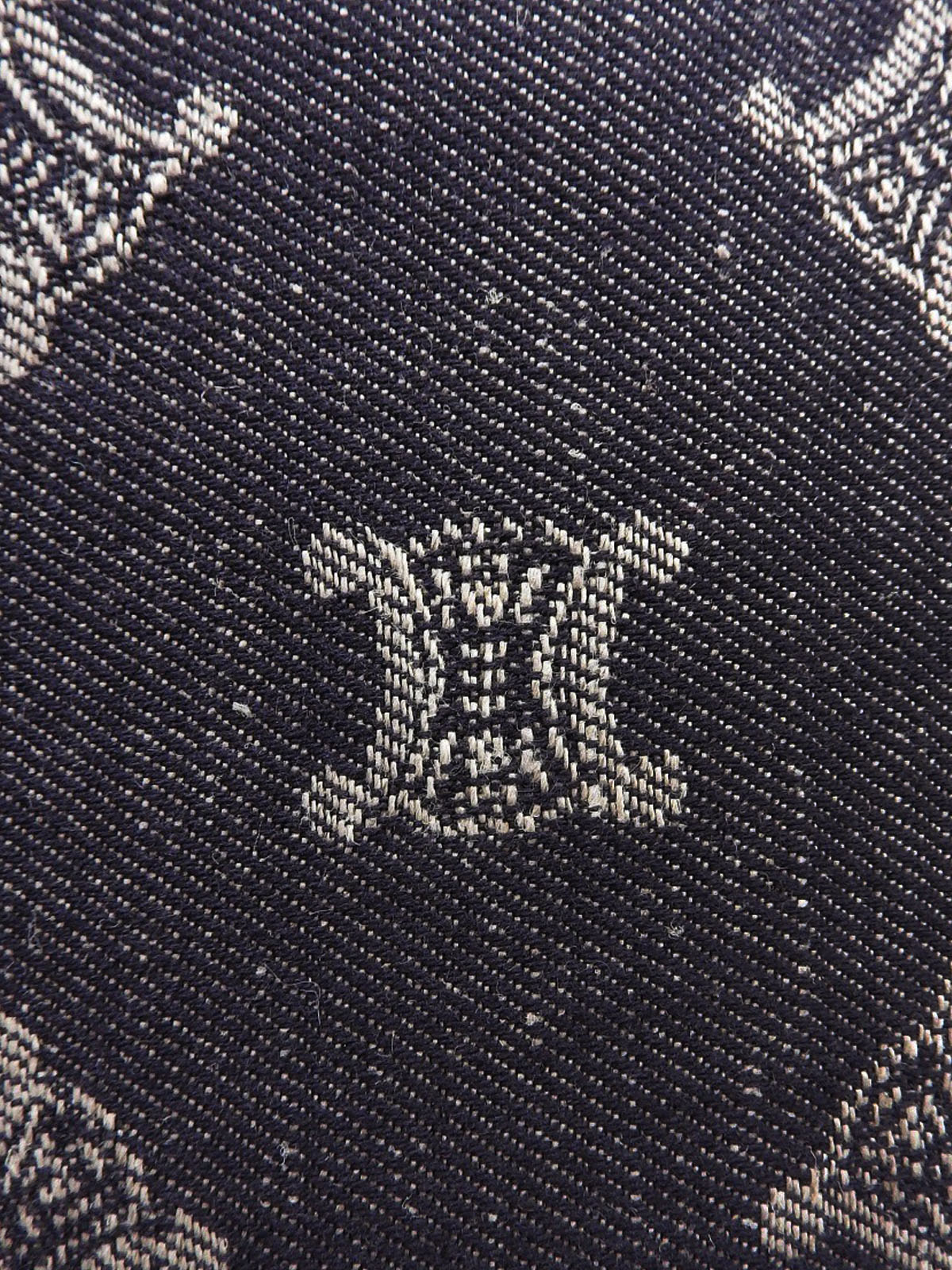 デニムマカダムパターントートバッグ インディゴ