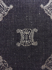 デニムマカダムパターントートバッグ インディゴ