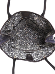 デニムマカダムパターントートバッグ インディゴ